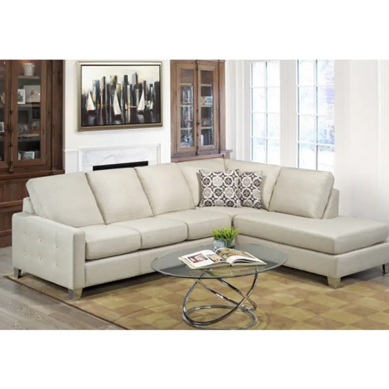 Three-Piece Beige Sectional Sofa – Warm Neutral Seating 1