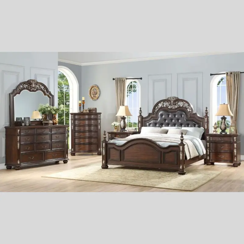Timeless Traditional Wooden Bedroom Set 1