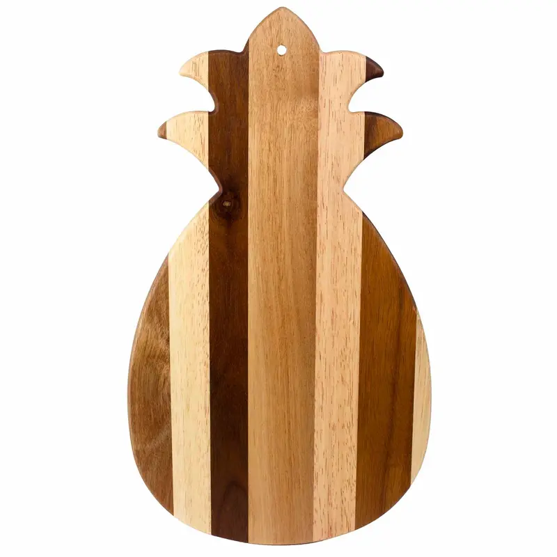 Totally Bamboo Pineapple-Shaped Shiplap Cutting Board (Pine Series) 1