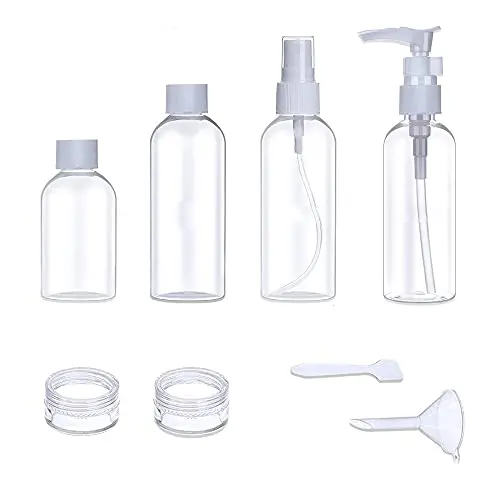 Travel-Sized Cosmetic Bag & Toiletry Kit – Tsa-Compliant Liquid Bottles Set For Air Travel, Skincare & Personal Care 1