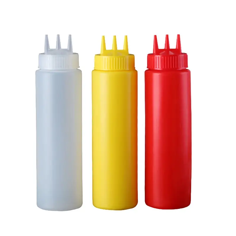 Triple-Nozzle Adjustable Sauce Dispenser Bottle 1