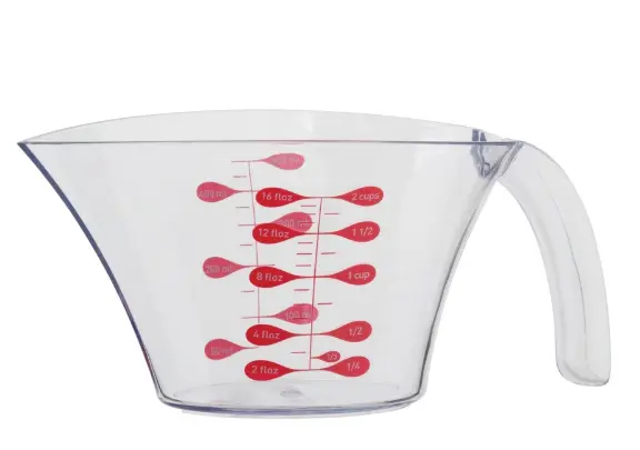 Trudeau 2-Cup Graduated Measuring Cup – Heat-Resistant Plastic 1