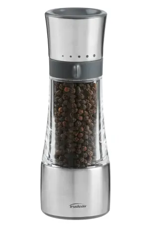 Trudeau Adjustable Stainless Steel Pepper Mill – 7-Inch Ergonomic Design 1