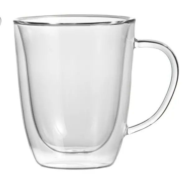 Trudeau Caffè Double-Wall Ceramic Mugs – 11 Oz, Twin Set 1