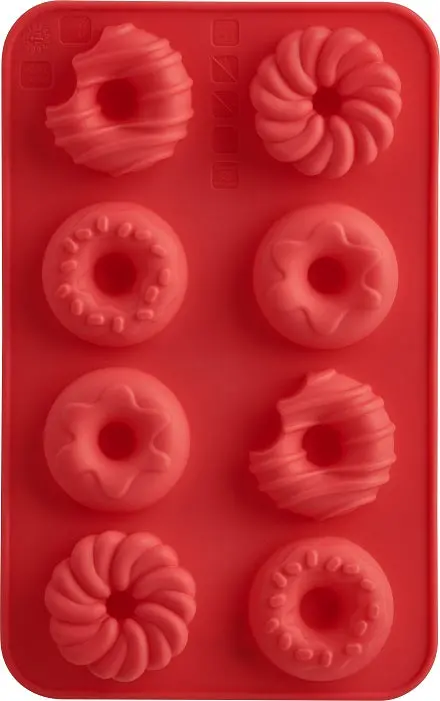 Trudeau Donut-Shaped Reusable Silicone Chocolate Molds – 2-Piece 1