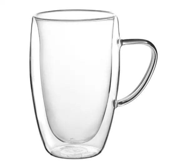 Trudeau Java Double-Wall Ceramic Latte Mugs – 15 Oz, 2-Piece Set 1