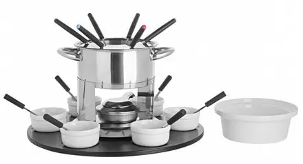 Trudeau Laila Rotating 3-In-1 Fondue Kit For Cheese, Chocolate & Oil 1