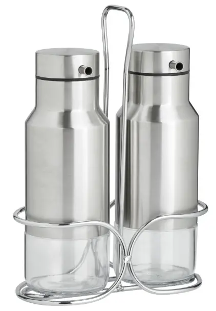 Trudeau Oil And Vinegar Dispenser Set With Dual Caddy 1