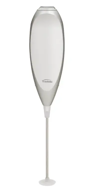 Trudeau Portable Battery-Powered Milk Frother – Sleek Silver Design 1