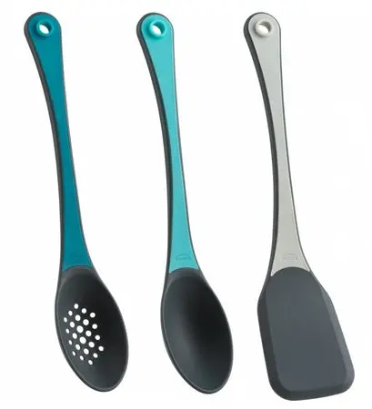Trudeau Stackable Kitchen Utensil Set – 3-Piece Blue Collection 1