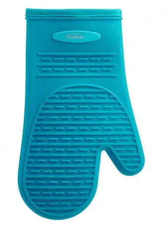Trudeau Tropical Blue Heat-Resistant Silicone Oven Mitt 1