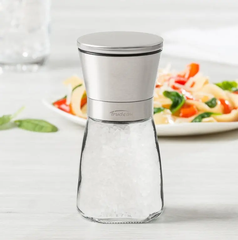 Trudeau Upside-Down Salt Mill – 6-Inch Reversible Design For Easy Dispensing 1