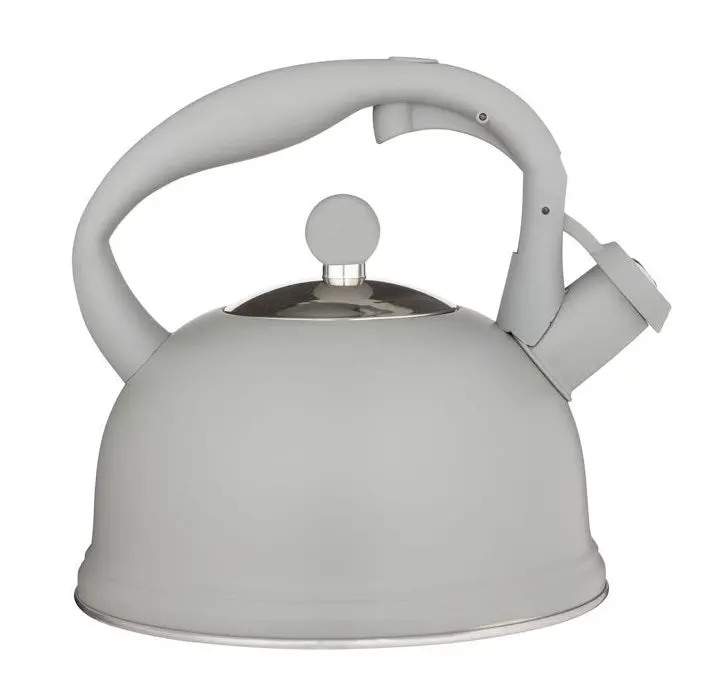 Typhoon Otto Matte Grey Whistling Tea Kettle – Premium Stainless Steel, 1.7L 1