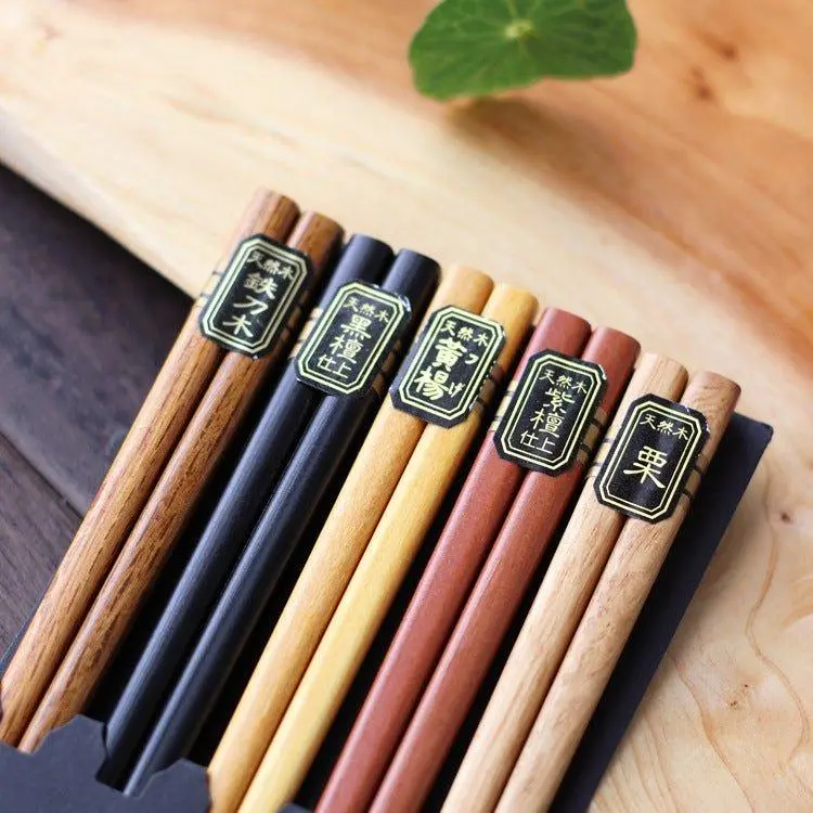 Vibrant Multi-Color Japanese Wooden Chopsticks – Hand-Finished Set 1
