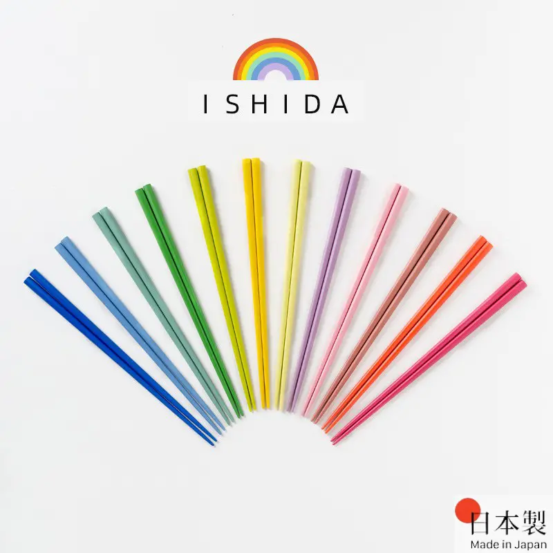 Vibrant Rainbow-Colored Chopstick Set – Japanese Design 1