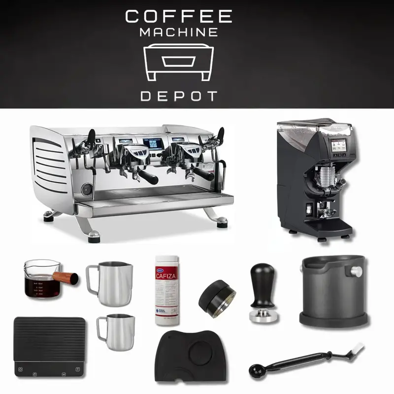 Victoria Arduino Black Eagle 2-Group Espresso Machine + Mythos Ii Grinder Bundle 1