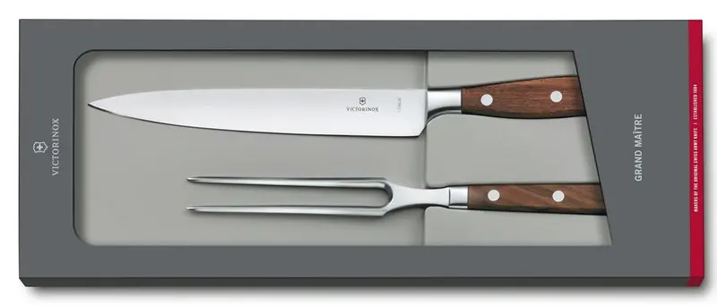 Victorinox Grand Maître Forged Carving Knife Set With Rosewood Handles 1