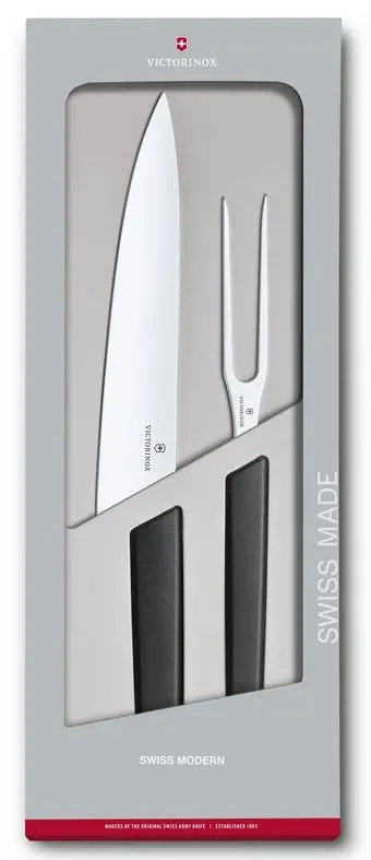 Victorinox Modern Carving Knife Set – Black Ergonomic Handles 1