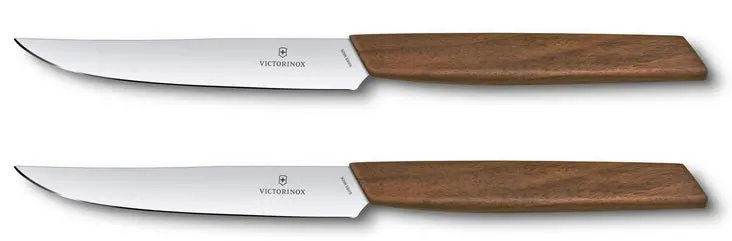 Victorinox Smooth-Edge Steak Knife Duo – Walnut Handle 1
