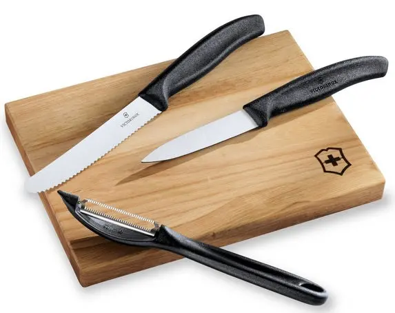 Victorinox Swiss Army 4-Piece Kitchen Prep Set With Integrated Cutting Board 1