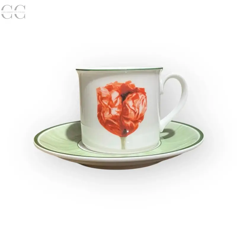 Villeroy & Boch Flora Poppy Coffee Cup Set – 6-Piece Porcelain Collection 1
