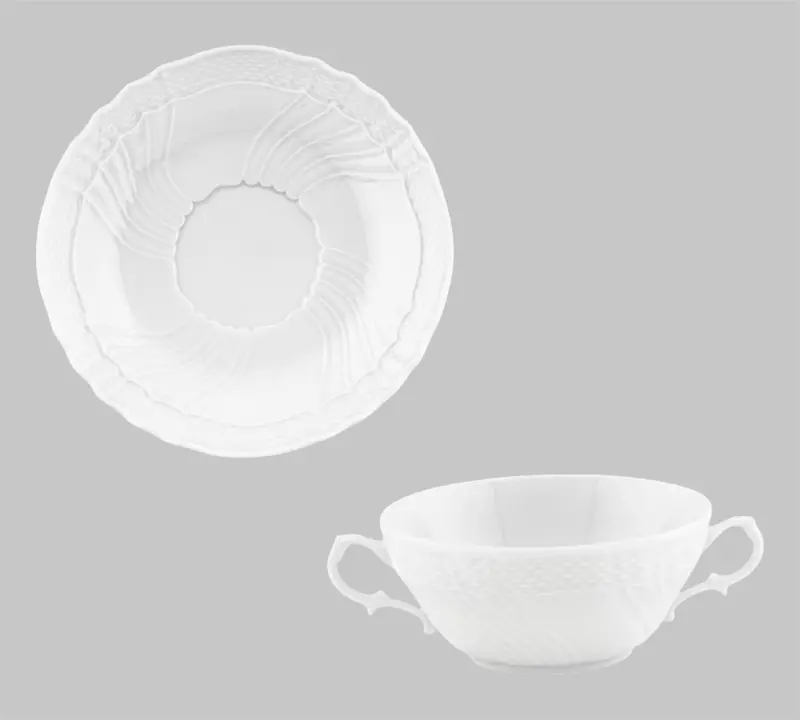Vintage White Ginori Soup Bowl 1