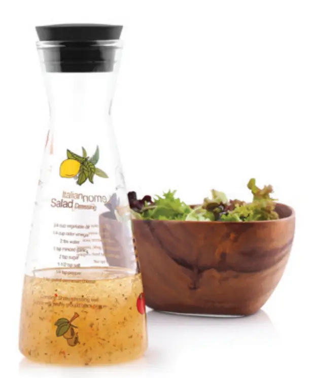 Vitantonio Leak-Proof Glass Salad Dressing Shaker – 20 Oz With Silicone Seal Lid 1