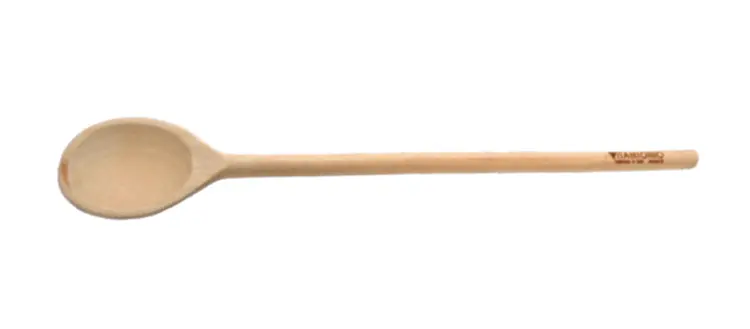 Vitantonio Short-Handle Beech Wood Cooking Spoon – 30 Cm Compact Design 1
