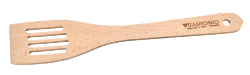 Vitantonio Slotted Beech Wood Spatula – 30 Cm Heat-Safe Flipper 1