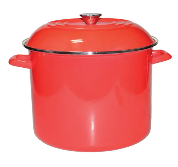 Vitantonio Smalto Red Enameled Stockpot – 28 Cm / 11 L Capacity 1