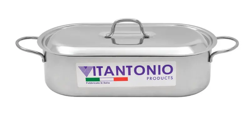 Vitantonio Stainless Steel Covered Fish Poacher – 50 Cm Long 1