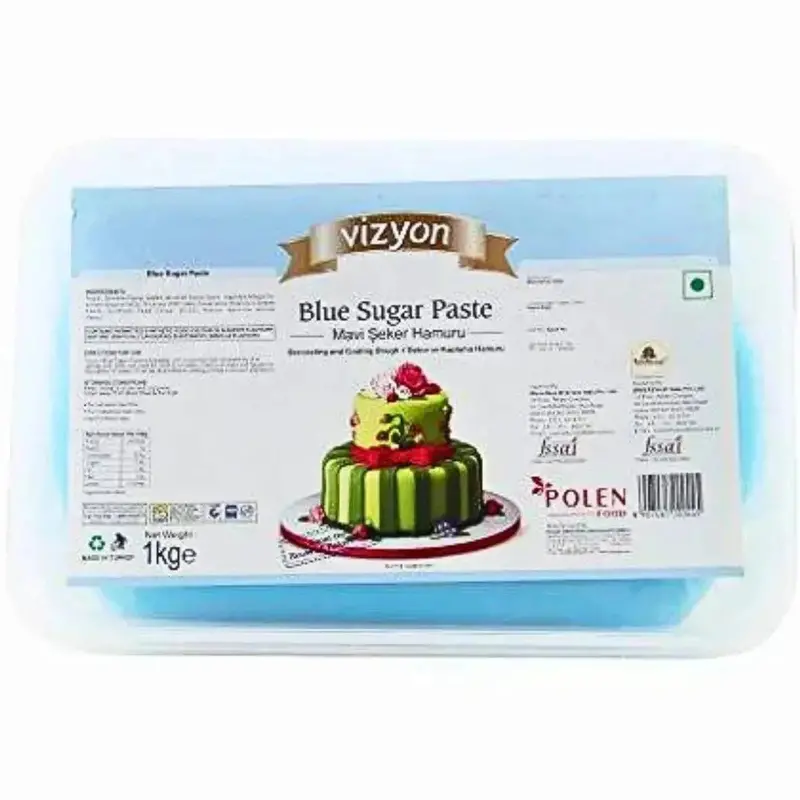 Vizyon Blue Fondant – 1 Kg Deep-Tone Edible Cake Covering 1