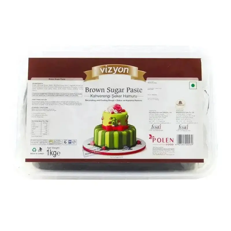 Vizyon Brown Fondant Sugar Paste – 1 Kg Rich-Tone Baking Decor 1