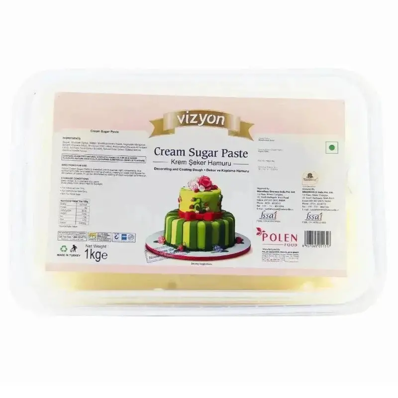 Vizyon Premium Fondant Cream – 1 Kg Baking Sugar Paste 1