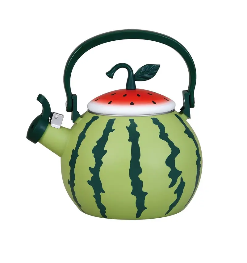 Watermelon-Shaped Whistling Tea Kettle – Vibrant Kitchen Accent 1