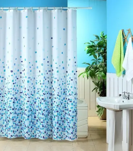 Whimsical Mosaic-Print Polyester Shower Curtain – 180 X 180 Cm 1