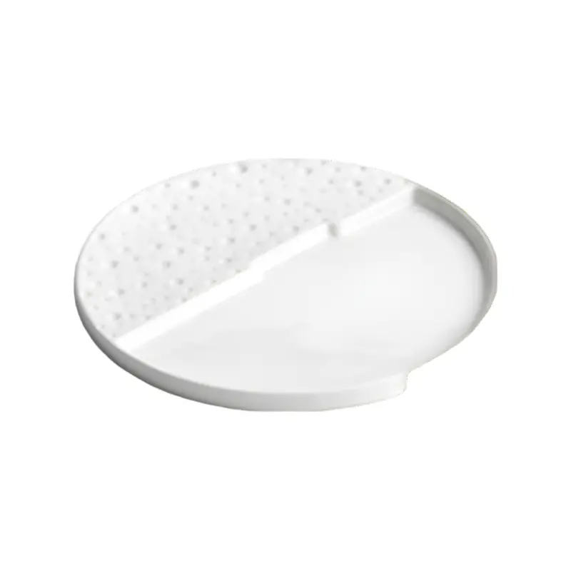 White Ceramic Pimpled Serving Dish – Textured Matte Surface 1
