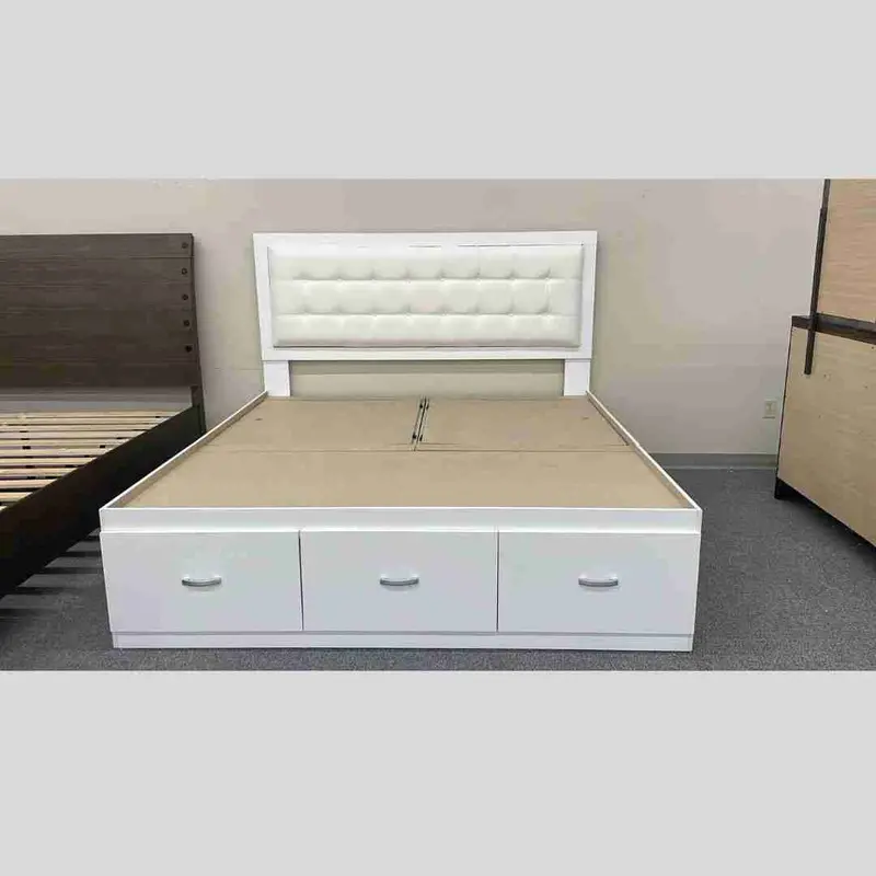 White King Bed Frame With Built-In Storage – Model 173 1