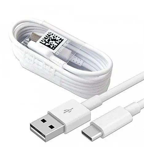 White Usb-C Charging Cable For Samsung Galaxy S9 – High-Speed Sync & Power Delivery (1M Length) 1