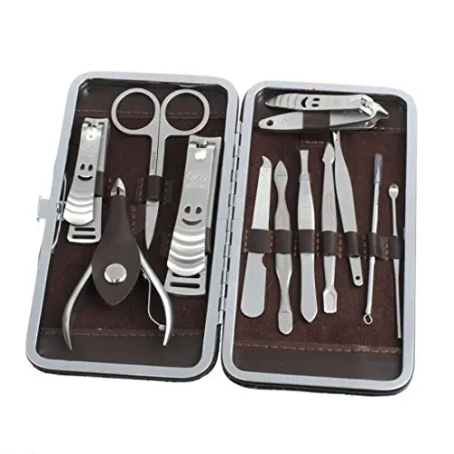 Whizztech 12-Piece Manicure & Pedicure Kit – Portable Nail Care Tools For Home Or Travel 1