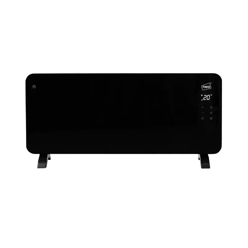 Wi-Fi Enabled Black Glass Panel Electric Heater 1