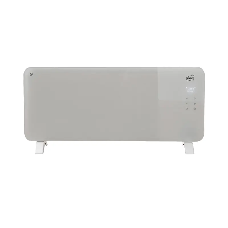 Wi-Fi Enabled White Glass Panel Electric Heater 1
