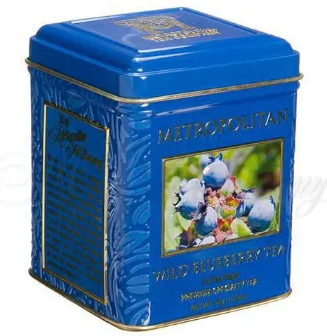 Wild Blueberry Herbal Tea – 24 Individually Wrapped Tea Bags By Metropolitan Tea Co. 1