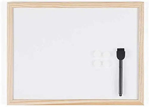 Wooden-Frame Magnetic Whiteboard – Dry-Erase Notice Board For To-Do Lists, Home, School Or Office Use 1