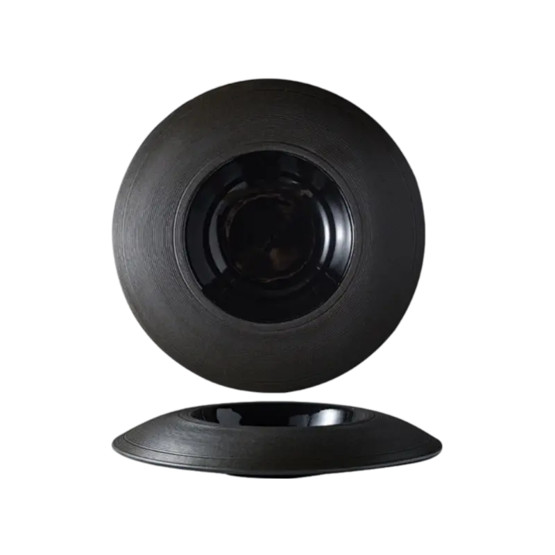 Wopan Matte Black Serving Plate – Contemporary Style 1