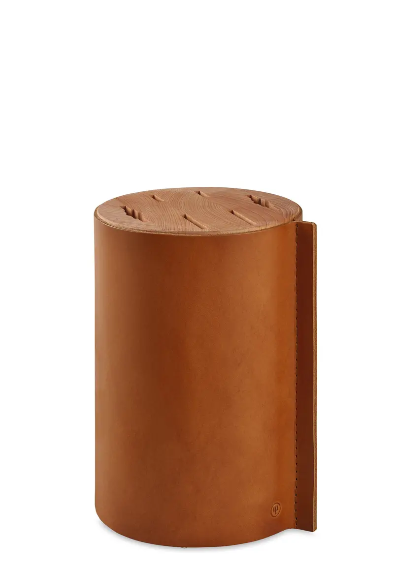 Wüsthof Amici Leather-Wrapped Knife Block – Handcrafted Elegance 1