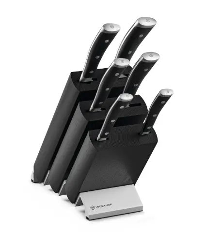 Wüsthof Classic Ikon 7-Piece Black Knife Block Set 1
