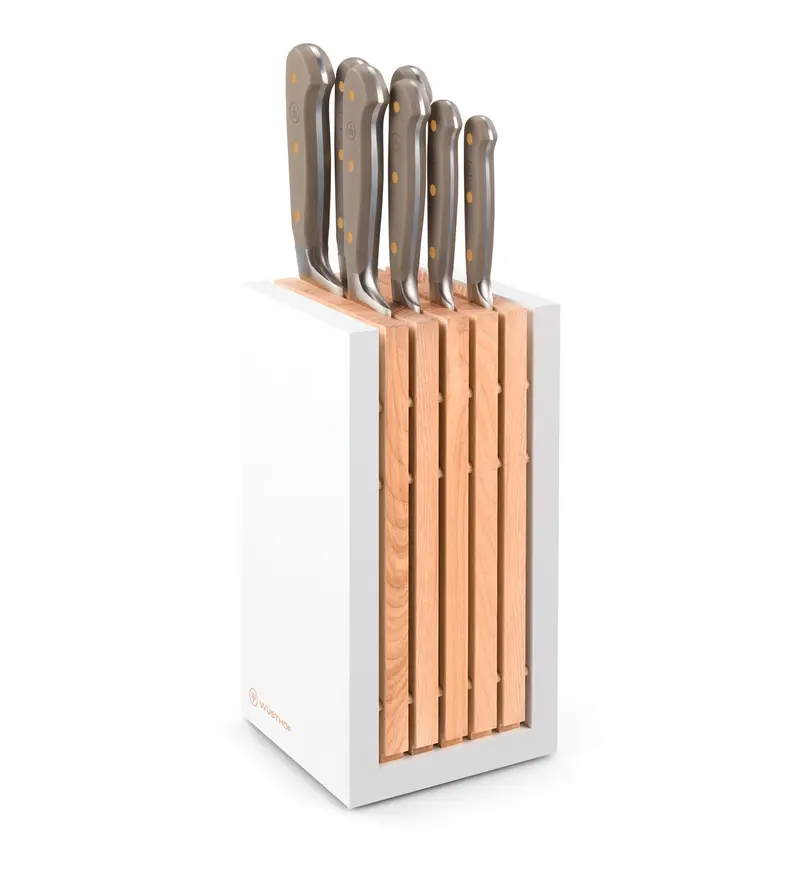 Wüsthof Classic Velvet Oyster 8-Piece Knife Block Set (White) 1