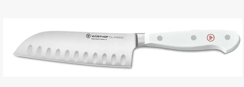 Wüsthof Classic White 7-Inch Hollow-Ground Santoku Knife 1