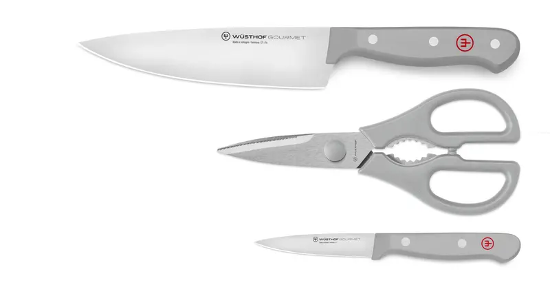 Wüsthof Gourmet Grey 3-Piece Prep Knife Set – Essential Kitchen Starter Kit 1